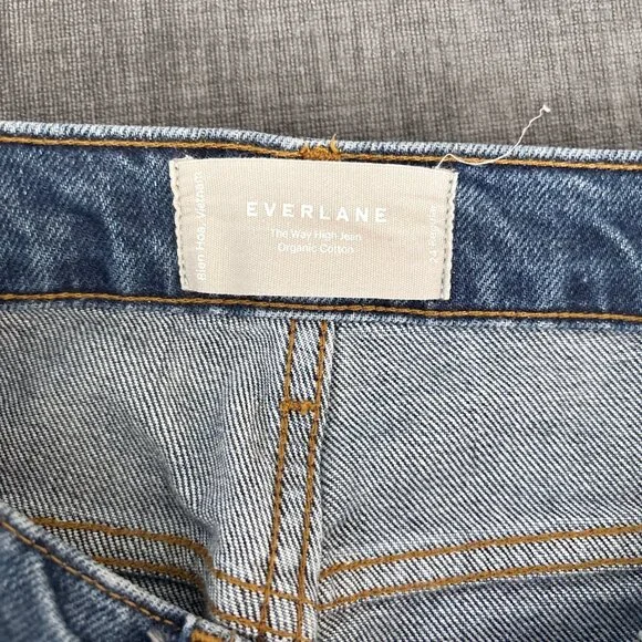 Everlane High Rise Straight Jeans in Classic Blue - Picture 4 of 6